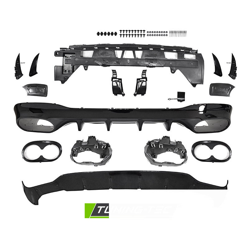 Posteriore Paraurti Sport Nero per Mercedes CLA W118 (anni 19-23)