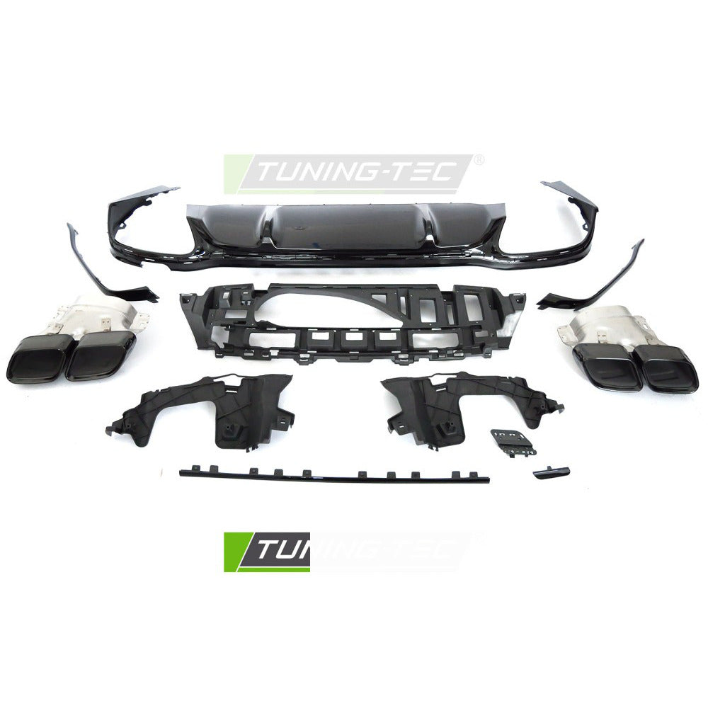 Diffusor Twin Outlet Nero Lucido Sport per Mercedes W213 (2020-2023)