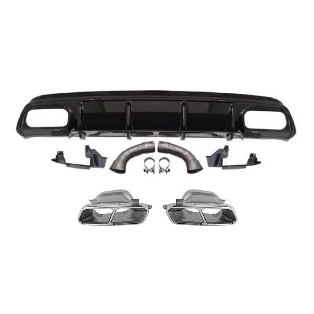 Diffusore Posteriore A45 con Terminali Cromati per Mercedes Classe A W176