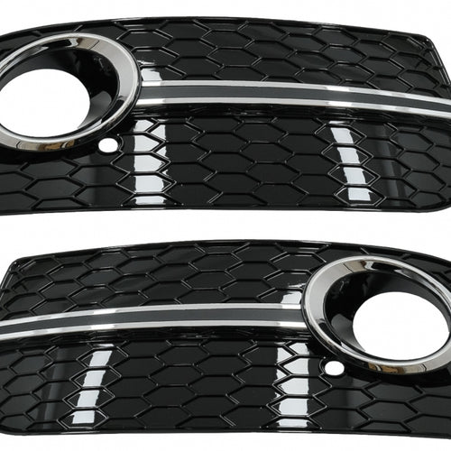 Griglie FENDINEBBIA SQ5 Look per AUDI Q5 SUV 8R Restyle 2012-2016 Nero-Cromate