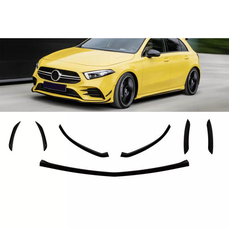 Aerokit Anteriore Nero Lucido per Mercedes Classe A W177 dal 2018