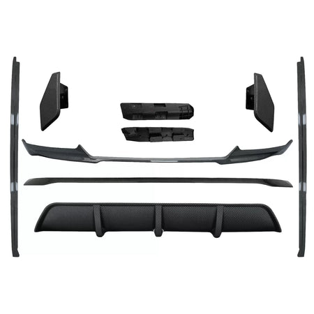 Spoiler Paraurti Anteriore con Diffusore Effetto Carbonio per BMW X6 F16 LCI