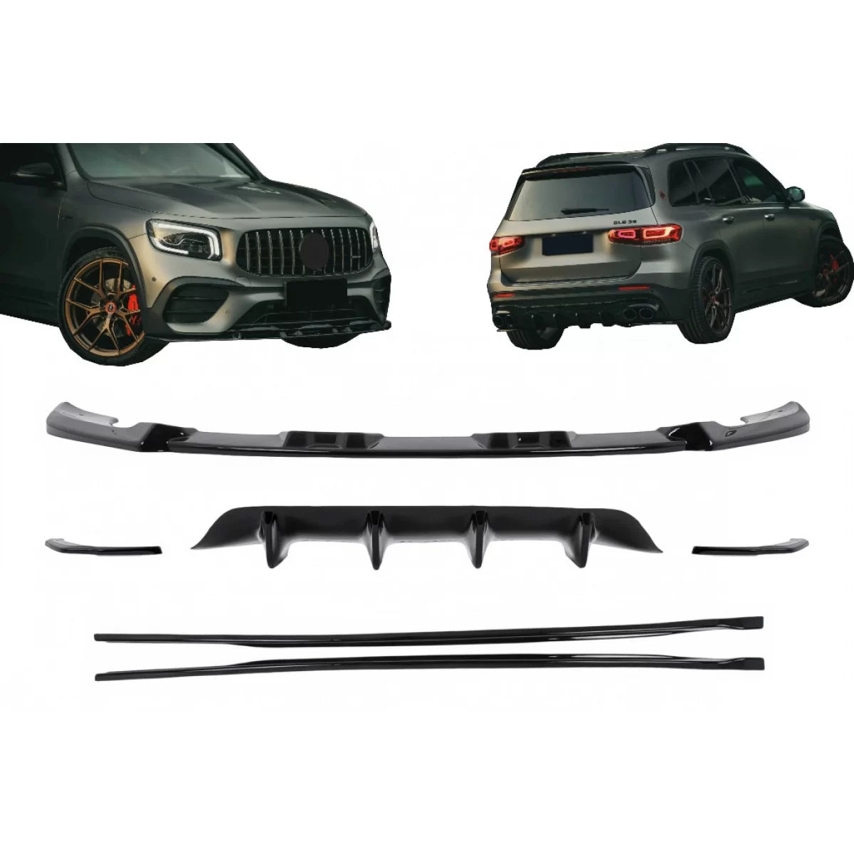 Body Kit Aerodinamico Nero per Mercedes GLB X247 Sport Line GLB35 2019-2023