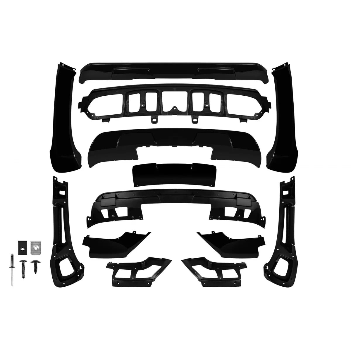 Pacchetto Aerodinamico 13 Pezzi Nero per BMW X5 E70 2007-2009
