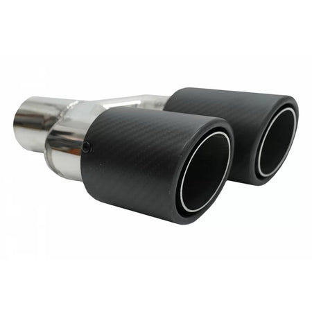Diffusore Posteriore con Terminale Scarico Carbonio Opaco per BMW Serie 5 F10