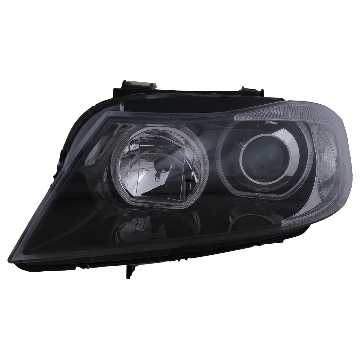 Fari Angel Eyes Neri Anteriori per BMW Serie 3 E90 E91 2005-2011