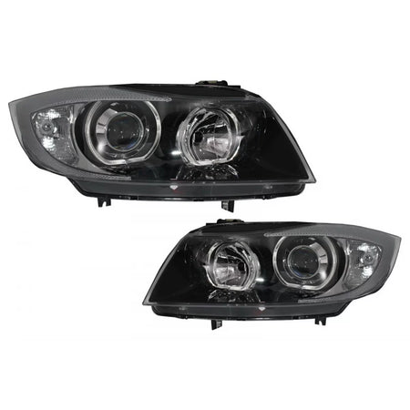 Fari Angel Eyes Anteriori Neri per BMW Serie 3 E90 E91 2005-2011