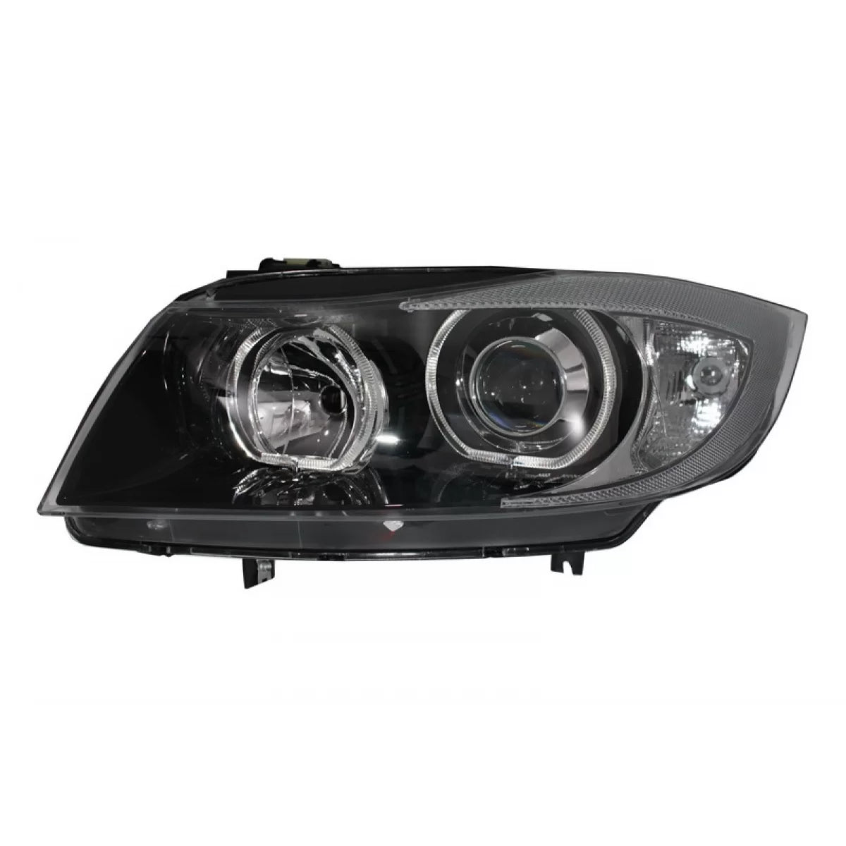 Fari Angel Eyes Anteriori Neri per BMW Serie 3 E90 E91 2005-2011