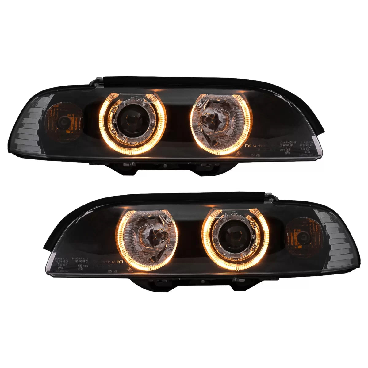 Fari Angel Eyes Neri per BMW Serie 5 E39 1995-2000