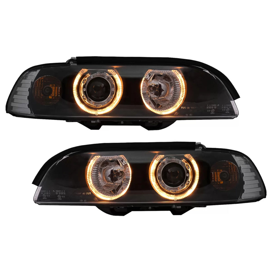 Fari Angel Eyes Neri per BMW Serie 5 E39 1995-2000