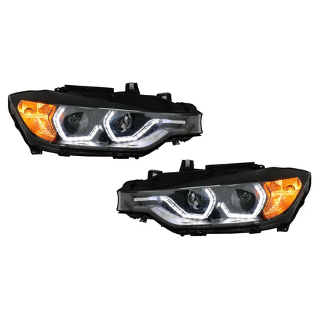 Fari Angel Eyes LED Luci Diurne Anteriori per BMW Serie 3 F30 F31 2011-2015