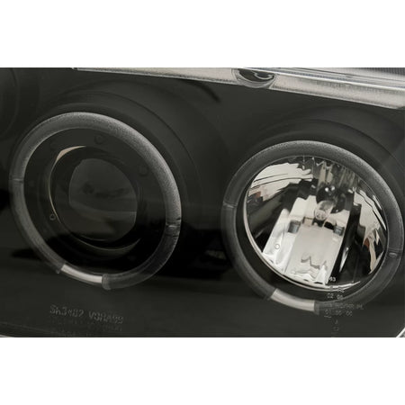 Fari Angel Eyes Anteriori Neri per Volkswagen Bora 1998-2005 Guida a Sinistra