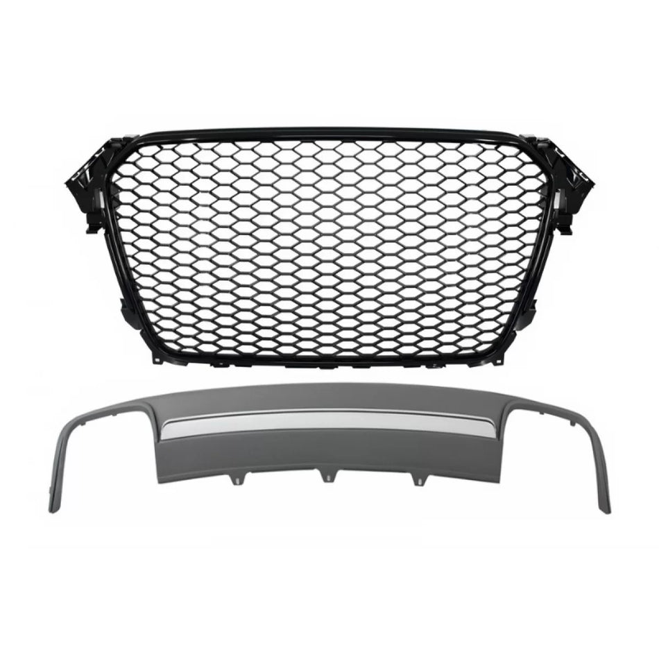 Paraurti Posteriore con Diffusore Aria Centrale RS Design per Audi A4 B8