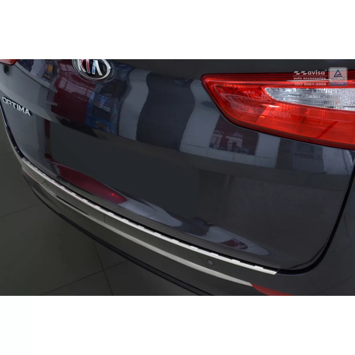 Paraurti Posteriore Protezione Cromata per Kia Optima Station Wagon 2016-2018
