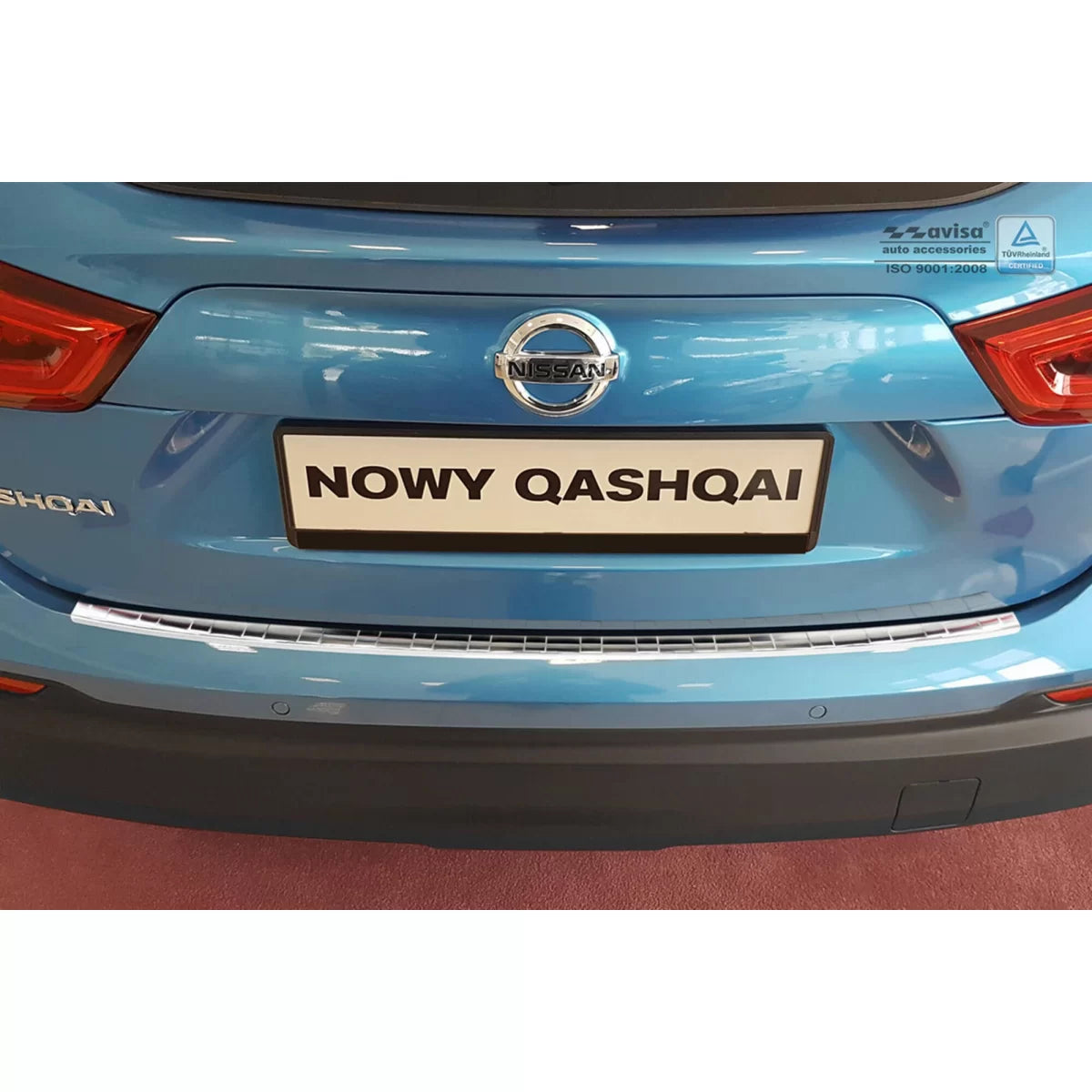 Paraurti Posteriore con Protezione Cromata per Nissan Qashqai 2017-2021