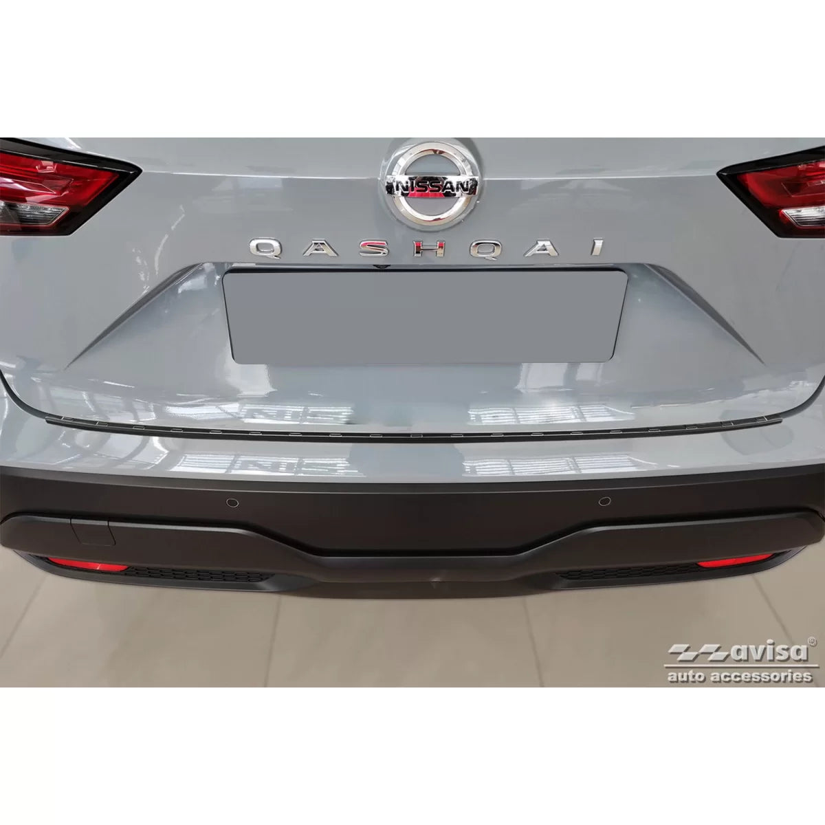 Paraurti Posteriore Protezione Nero Lucido per Nissan Qashqai dal 2021