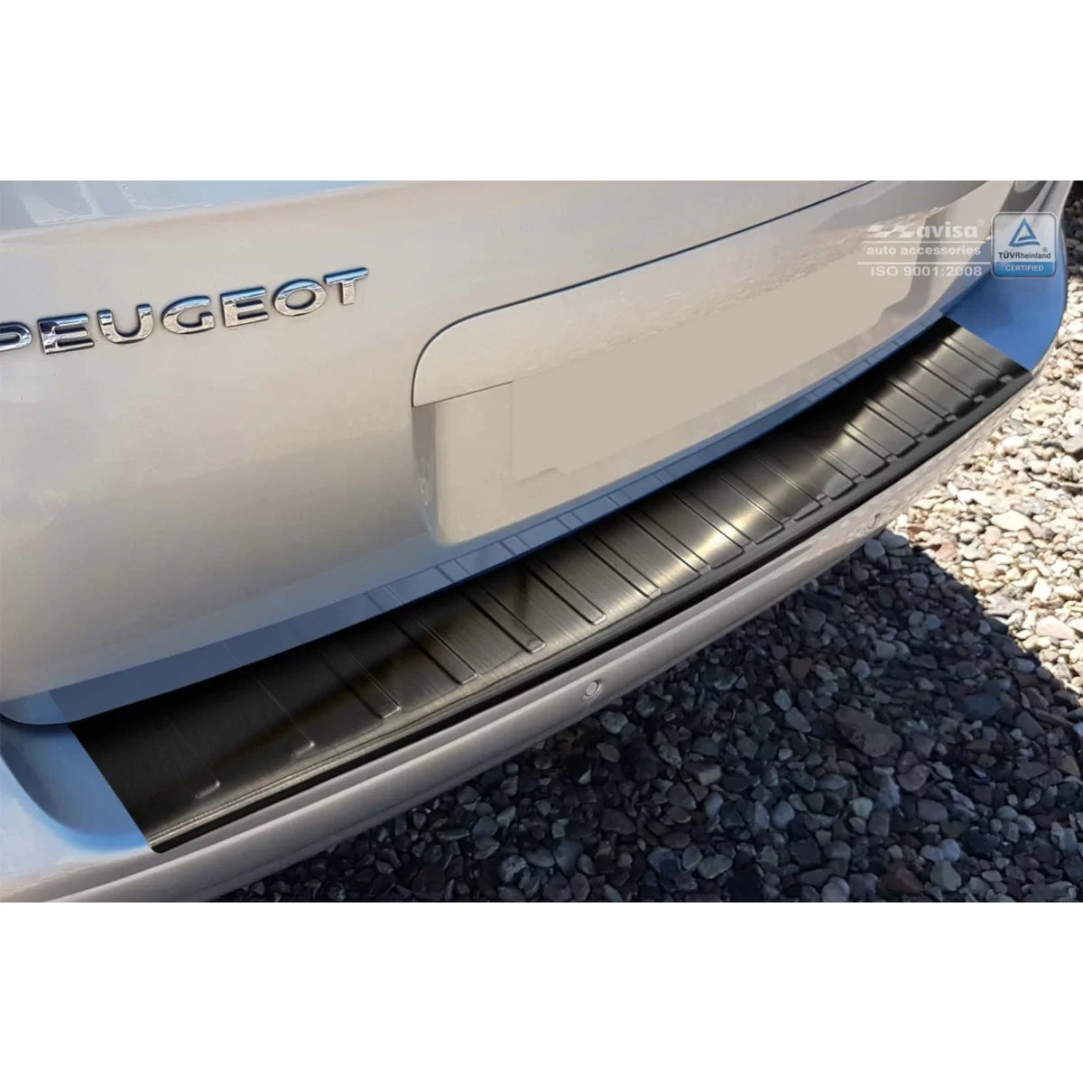 Paraurti Posteriore Protezione Nero Lucido per Peugeot 5008 2009-2017
