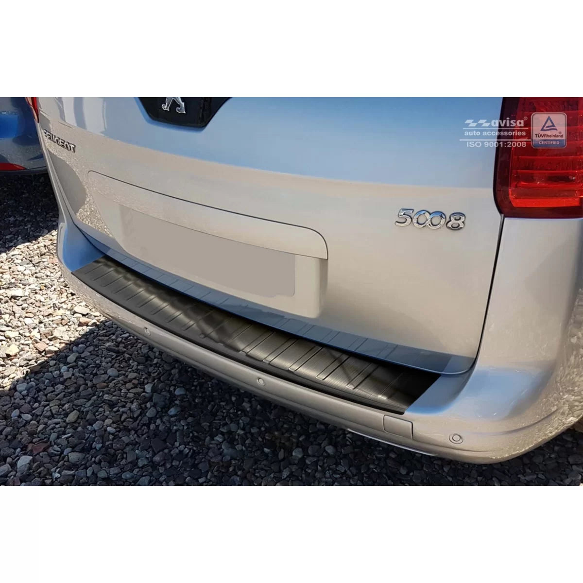 Paraurti Posteriore Protezione Nero Lucido per Peugeot 5008 2009-2017