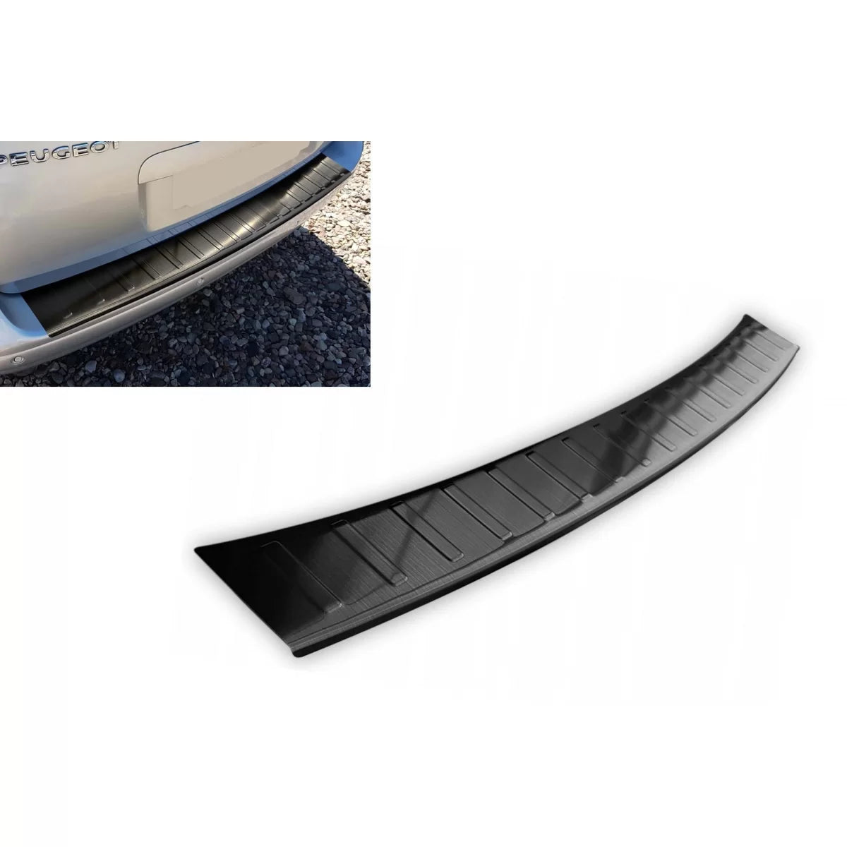 Paraurti Posteriore Protezione Nero Lucido per Peugeot 5008 2009-2017