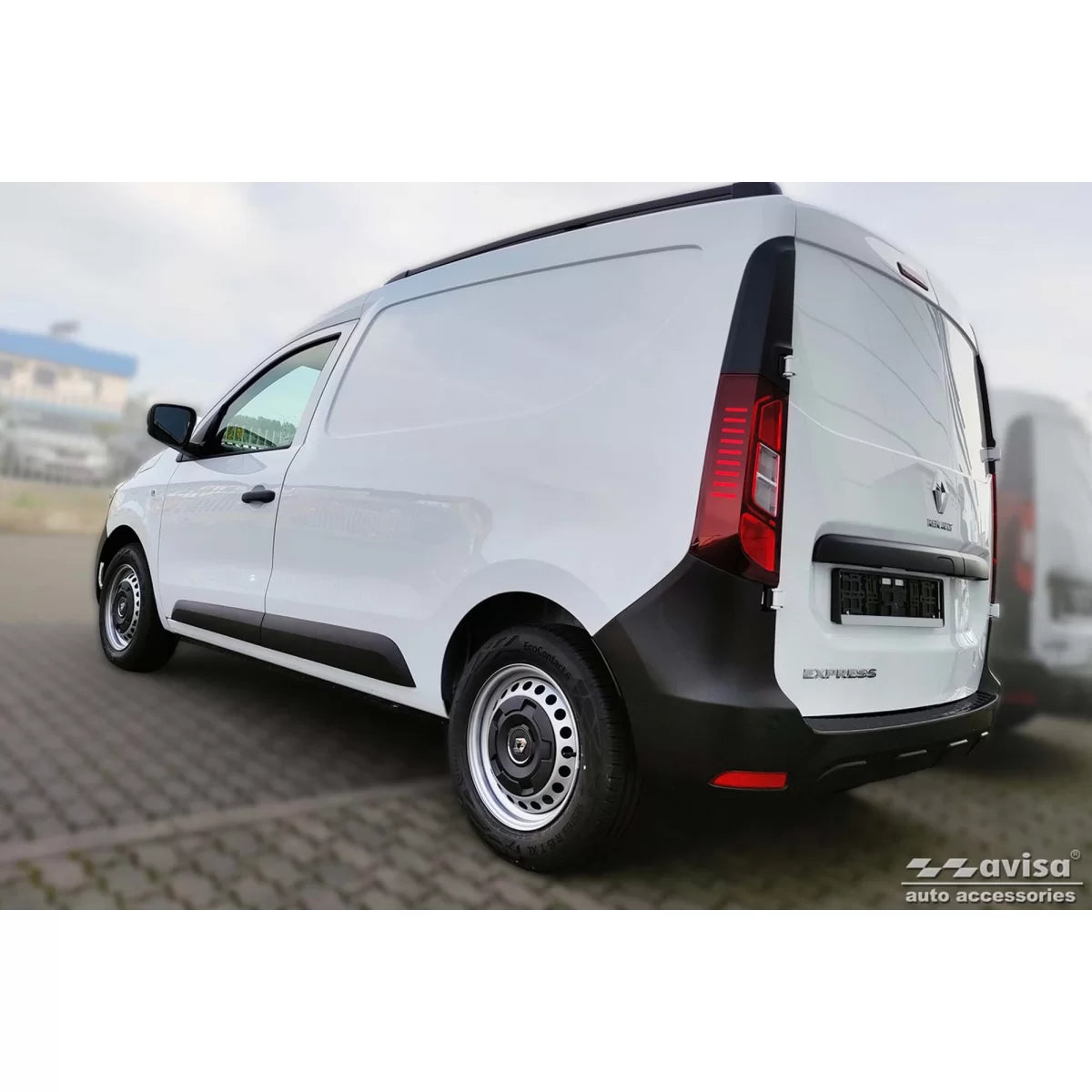 Paraurti Posteriore Protezione Nero Lucido per Renault Express Van 4 Porte