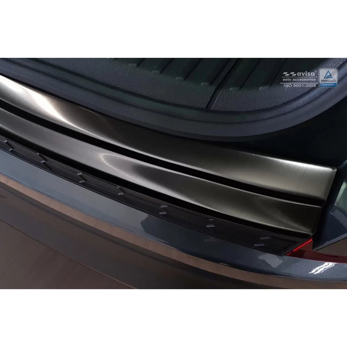 Paraurti Posteriore Protezione Nero Lucido per Skoda Kodiaq 2016-2021