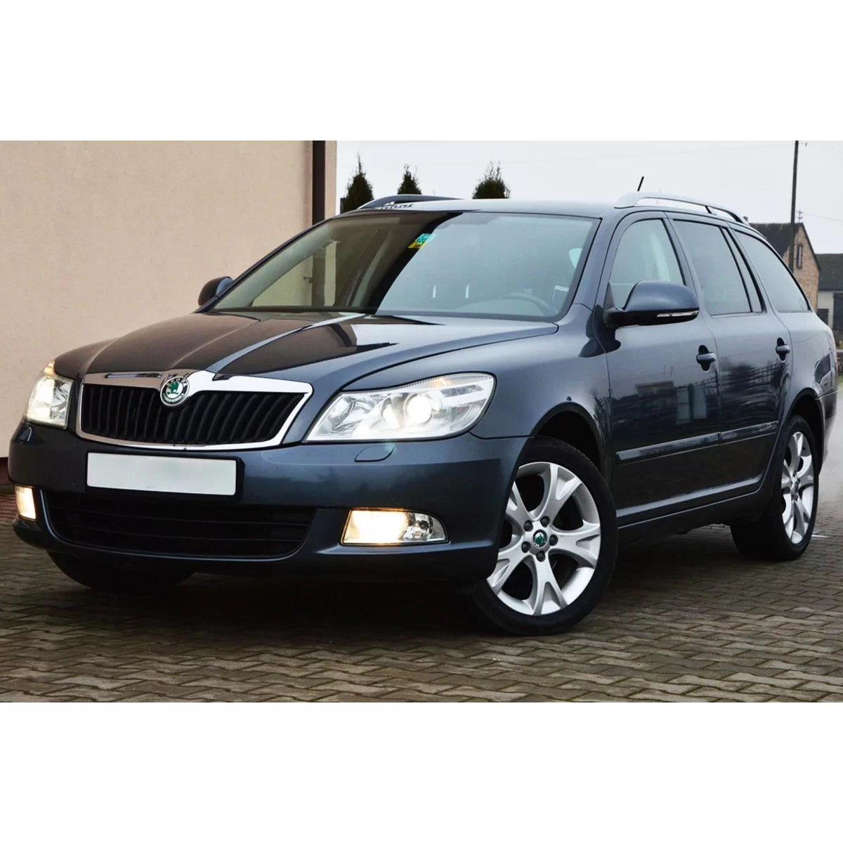 Paraurti Posteriore Protezione Nero per Skoda Octavia Combi 2004-2013