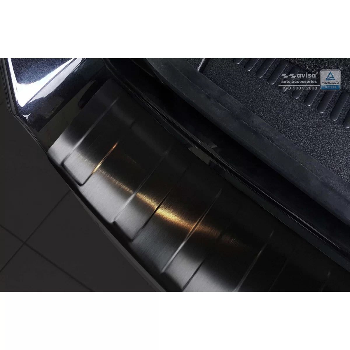 Paraurti Posteriore Protezione Nero Lucido per Skoda Octavia Combi 2016-2019