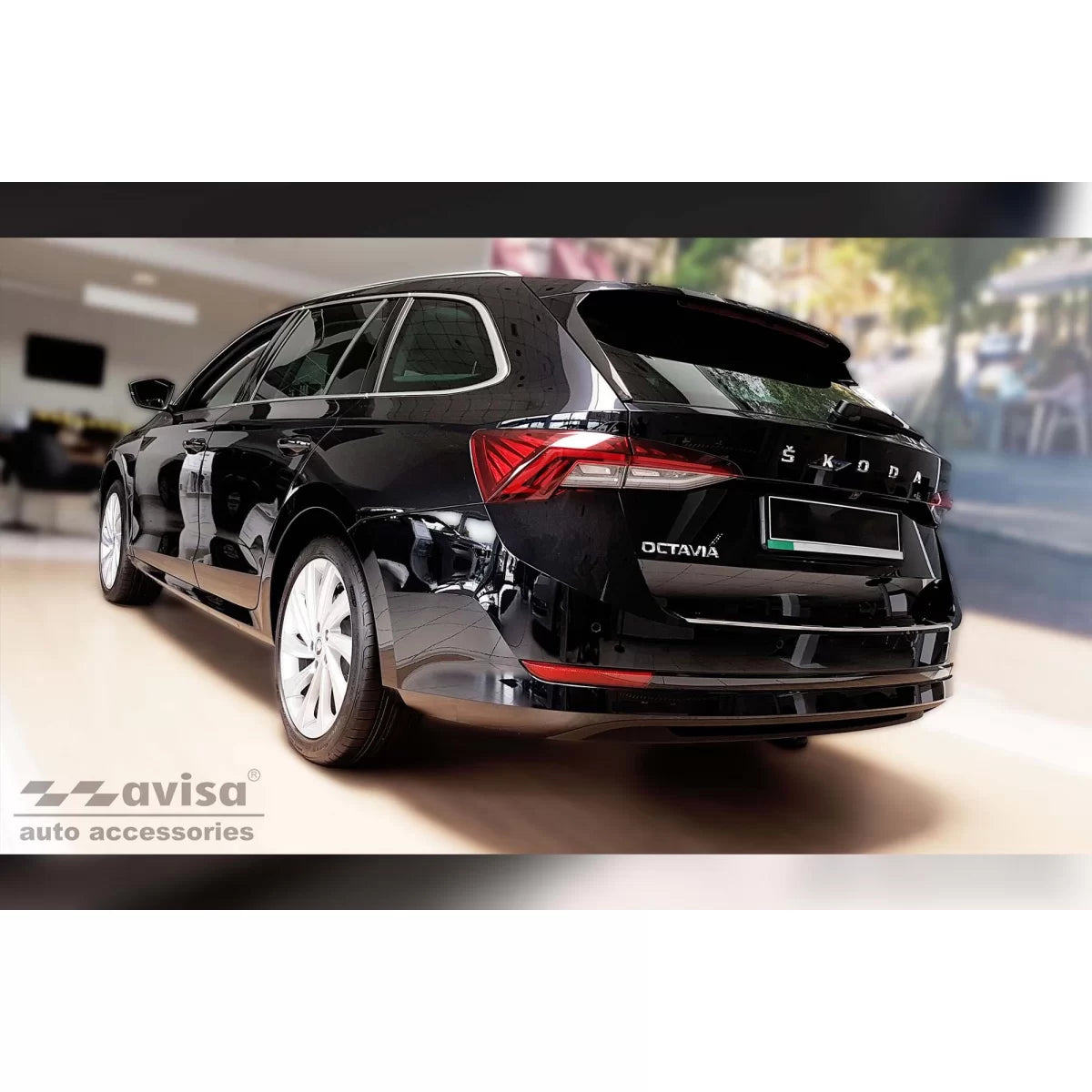 Paraurti Posteriore Protezione Cromata per Skoda Octavia Combi dal 2019