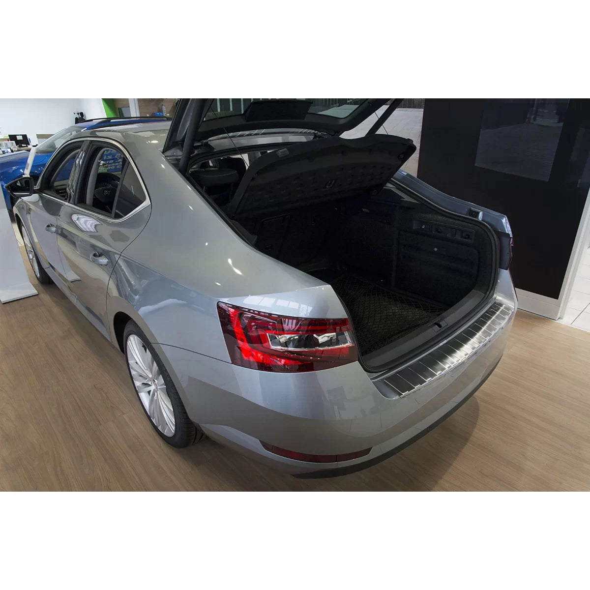 Paraurti Posteriore Protezione Cromata per Skoda Superb Liftback 2015-2019