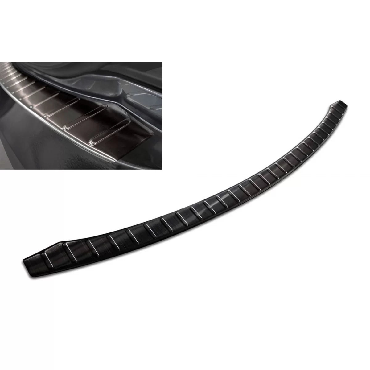 Paraurti Posteriore Protezione Nero Lucido per Tesla Model S 2012-2016