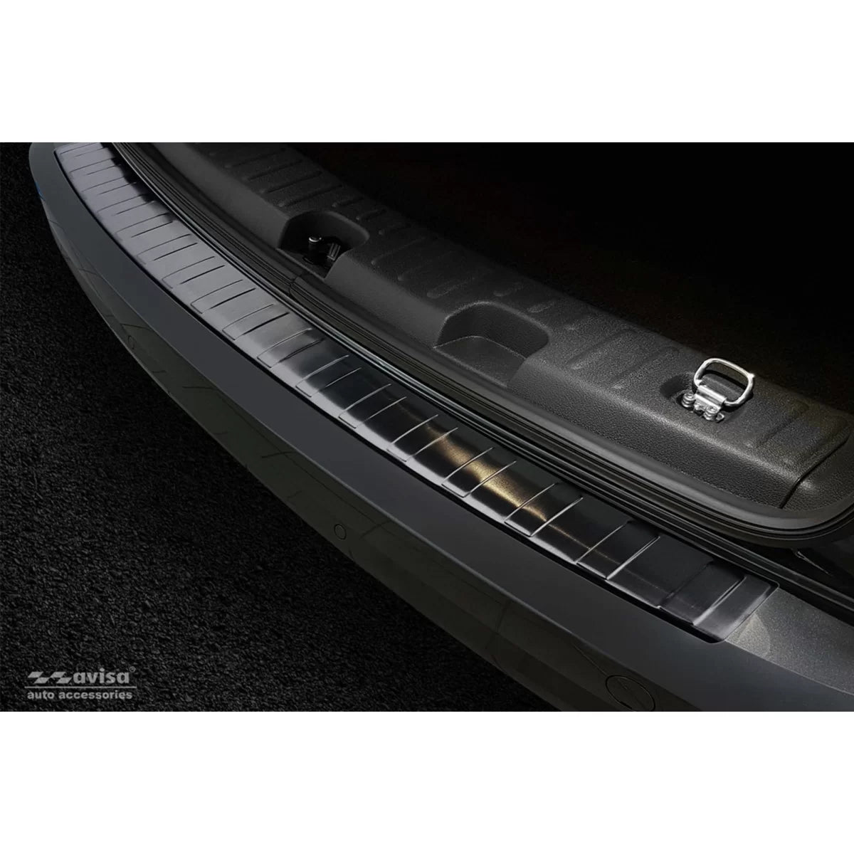 Paraurti Posteriore Protezione Nero Lucido per Volkswagen Caddy 2003-2020