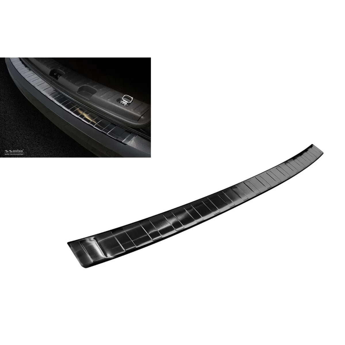 Paraurti Posteriore Protezione Nero Lucido per Volkswagen Caddy 2003-2020