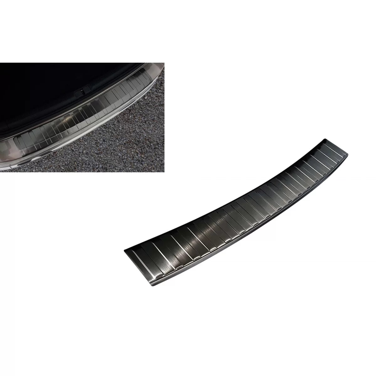 Paraurti Posteriore Protezione Nero Lucido per Volkswagen Passat B7 2011-2014