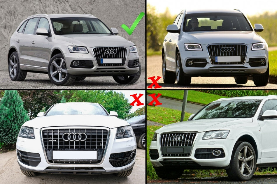 Griglie FENDINEBBIA SQ5 Look per AUDI Q5 SUV 8R Restyle 2012-2016 Nero-Cromate