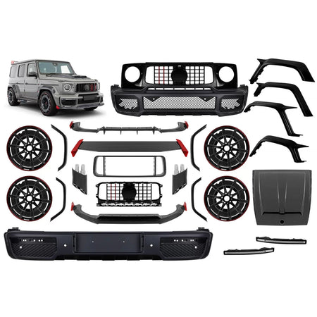 Paraurti Sportivo con Carbonio e Cerchi 22" per Mercedes Classe G W464 2018-2024