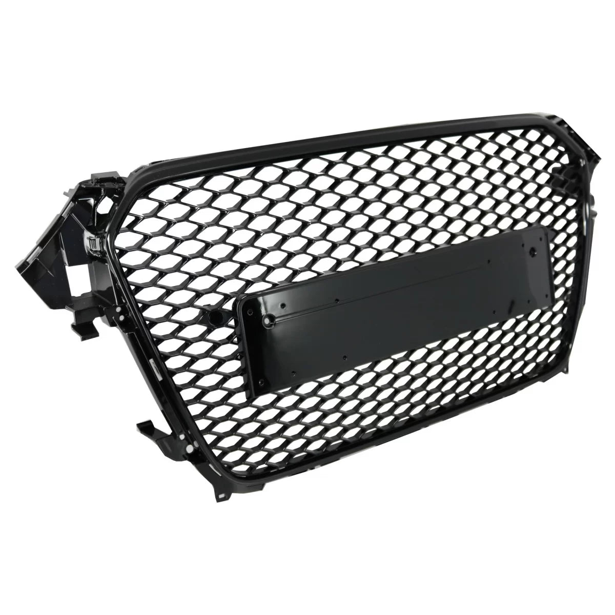 Griglia Anteriore Senza Logo RS Design Nido D'ape Piano Nero Audi A4 B8