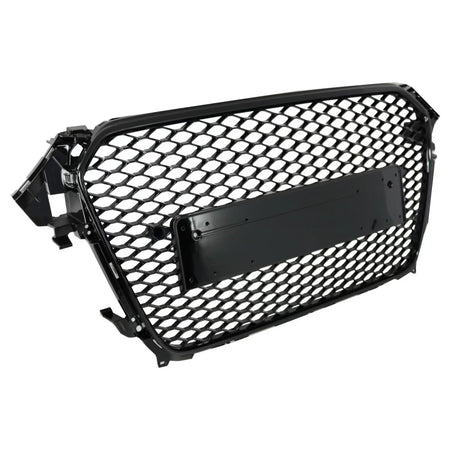 Griglia Anteriore Senza Logo RS Design Nido D'ape Piano Nero Audi A4 B8