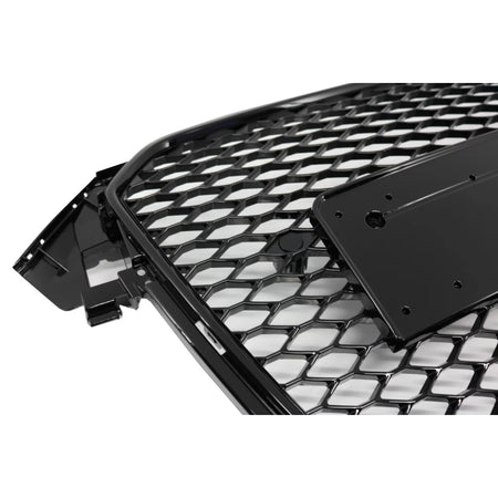 Griglia Anteriore Senza Logo RS Design Nido D'ape Piano Nero Audi A4 B8