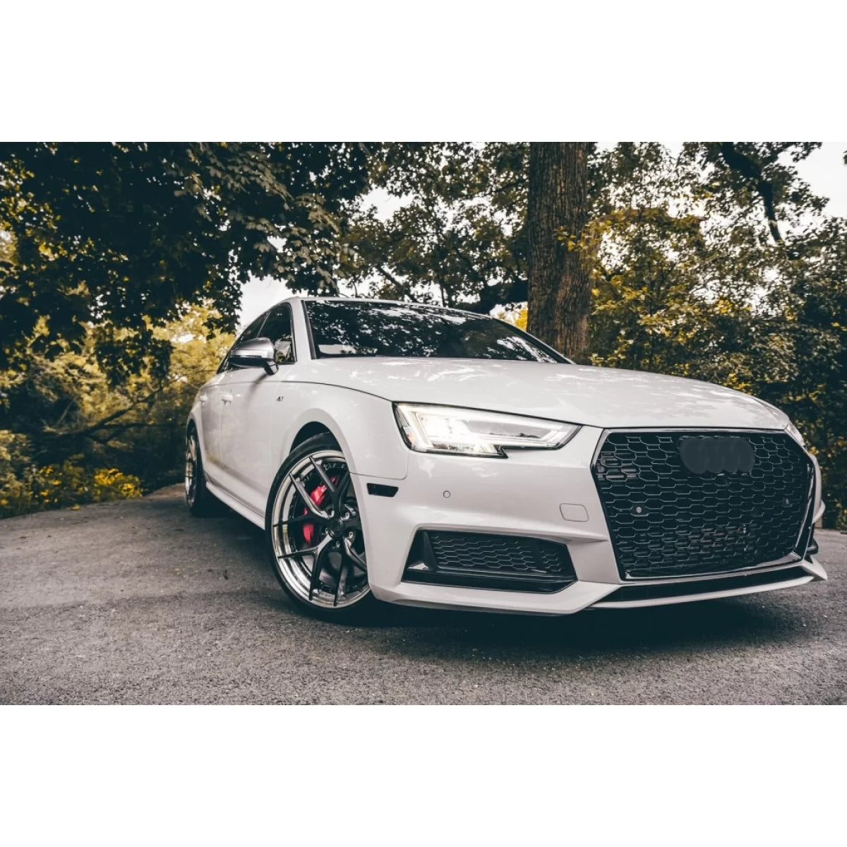 Griglia Anteriore Senza Logo Nero Lucido per Audi A4 B9 8W 2016-2018 Berlina