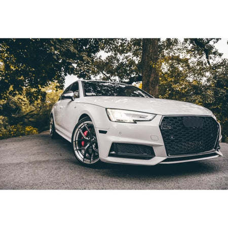Griglia Anteriore Senza Logo Nero Lucido per Audi A4 B9 8W 2016-2018 Berlina