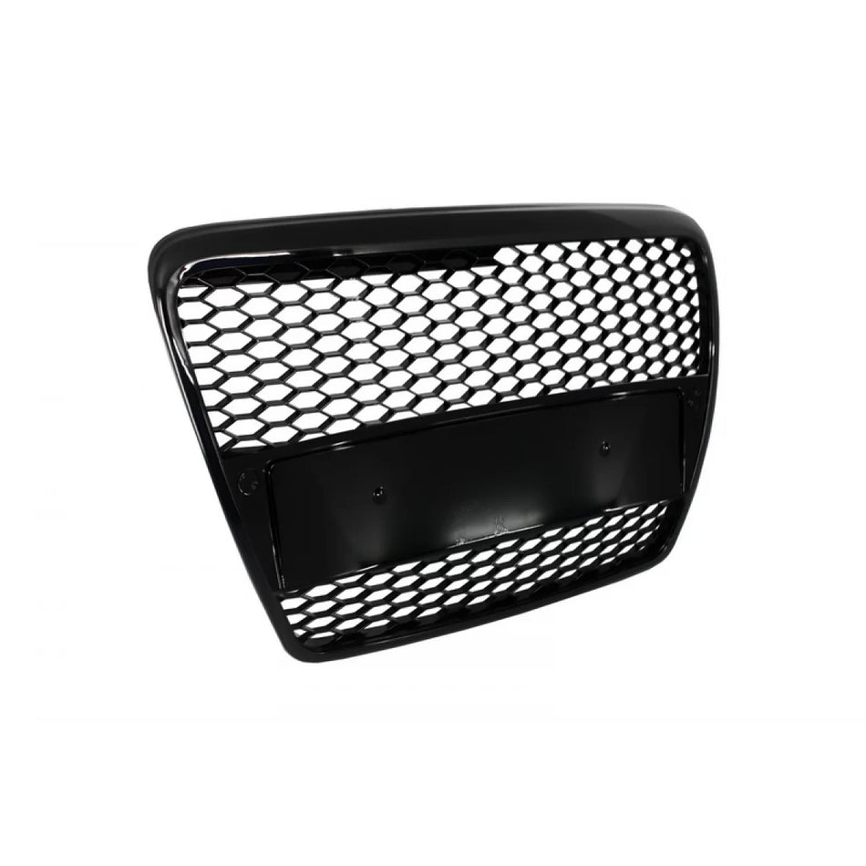 Griglia Anteriore Senza Logo RS Design Nero Lucido per Audi A6 4F 2004-2007 C6