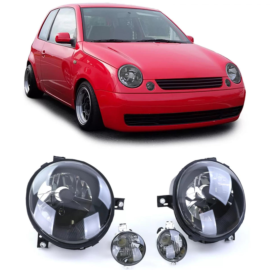 Fari Anteriori Vetro Nero con Indicatori per Volkswagen Lupo 98-05