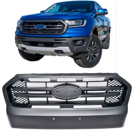 Griglia Nera Doppia Barra Anteriore per Ford Ranger T7 16-19 2.2 3.2
