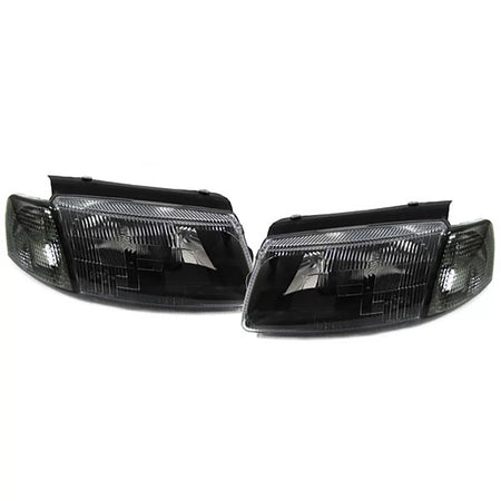 Fari Neri Anteriori con Indicatori Dx e Sx per Volkswagen Passat 3B 96-00