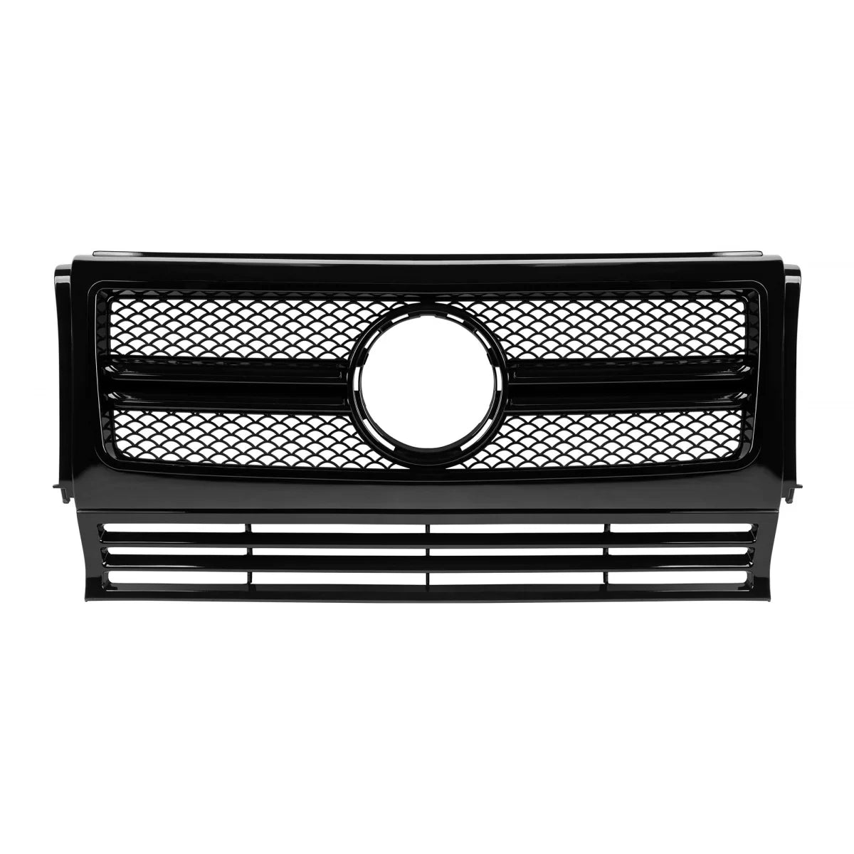 Griglia Nera Lucida Anteriore per Mercedes Classe G W463 1990-2012 G63 G65