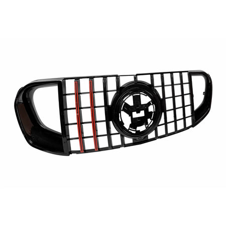 Griglia Nera Lucida Tipo Brabus con Linee Rosse per Mercedes GLS X167 2020-2023