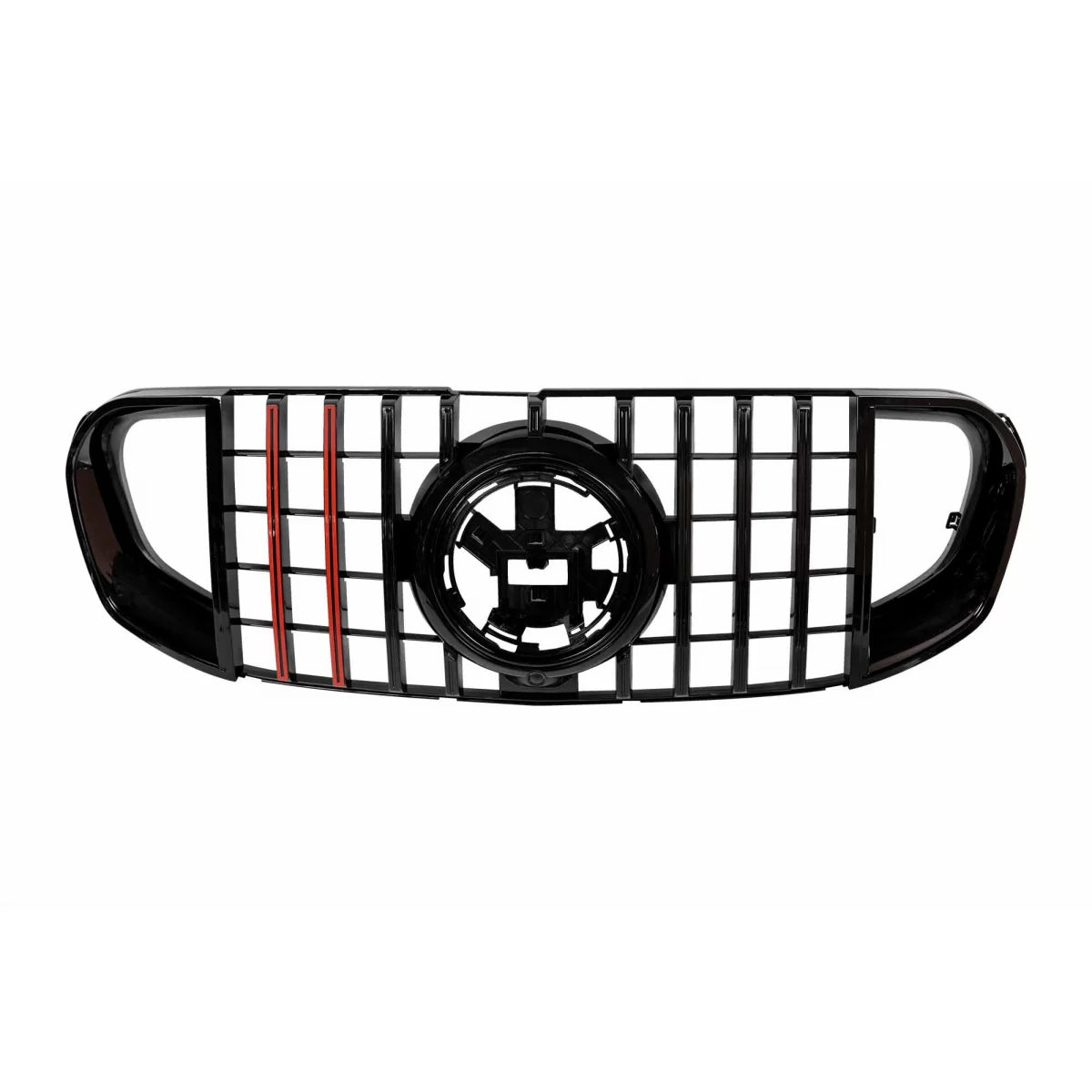 Griglia Nera Lucida Tipo Brabus con Linee Rosse per Mercedes GLS X167 2020-2023