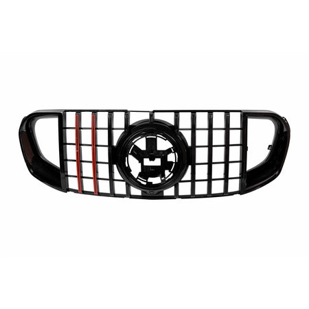 Griglia Nera Lucida Tipo Brabus con Linee Rosse per Mercedes GLS X167 2020-2023
