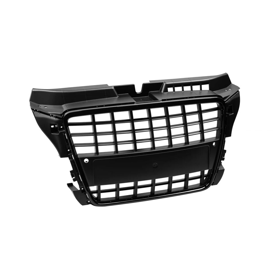 Griglia Nera Lucida Tipo S3 con Sensori Parcheggio per Audi A3 2009-2012
