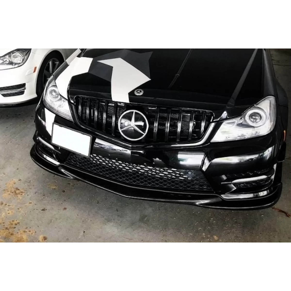 Griglia Nera GT per Mercedes Classe C W204 Berlina Sw Coupe 2007-2014